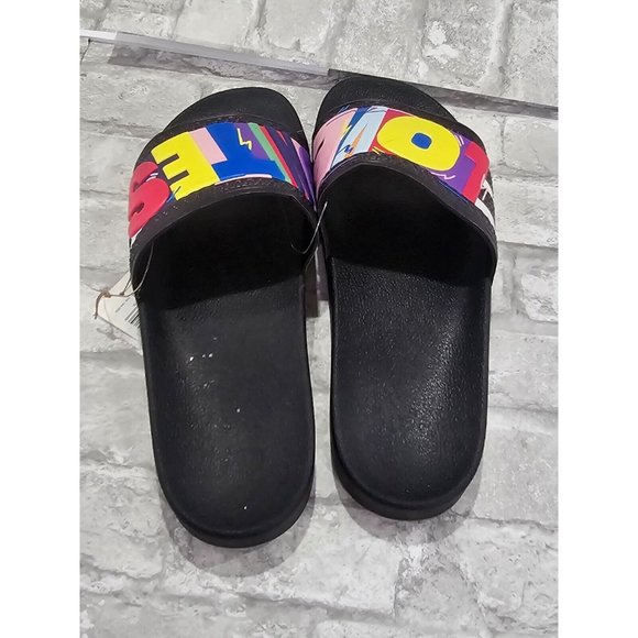 Adidas Originals Men\'s Adilette Slide Sandal Black White Black Pride Size 13 New